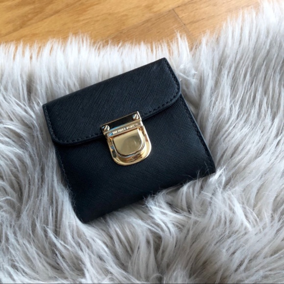 Michael Kors Handbags - Michael Kors Black Wallet with Gold-Tone Hardware